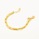 18k Gold Plated Silver Double Chain Bracelet