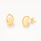 18k Gold Plated Silver Mini Oval Earrings