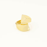 18k Gold Plated Silver Adjustable Wide Ring
