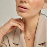 18k Gold Plated Silver Mini Heart Necklace Silver-Gold Color
