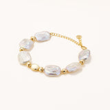 18k Gold Plated Silver Natural Baroque Pearl Bracelet