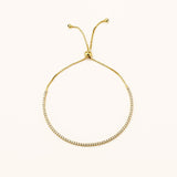 18k Gold Plated Silver Elevator Tennis Bracelet