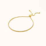 18k Gold Plated Silver Elevator Tennis Bracelet