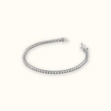 18k White Gold Plated Silver 1.5mm Zircon Stone Tennis Bracelet