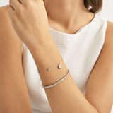 18k White Gold Plated Silver 3.5mm Zircon Stone Tennis Bracelet