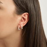18k Gold Plated Silver Spiral Mini Pearl Earrings