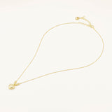 18k Gold Gold Plated Silver Necklace with Polar Star Figure on Heart