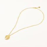 18k Gold Gold Plated Silver Lock Necklace with Zircon Stone