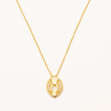 18k Gold Gold Plated Silver Lock Necklace with Zircon Stone