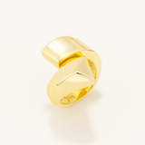 18k Gold Plated Silver Adjustable Wide Ring
