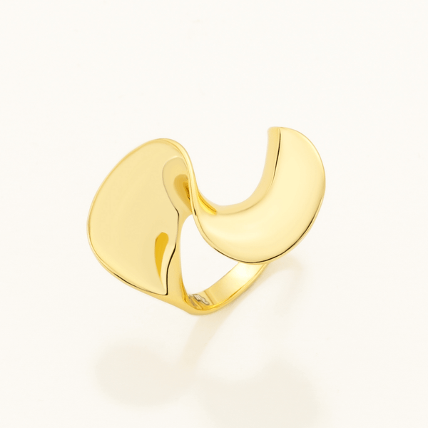 18k Gold Plated Silver Wheel Ring