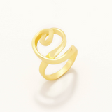 18k Gold Plated Silver Asymmetric Ring