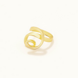 18k Gold Plated Silver Asymmetric Ring