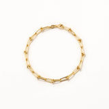 18k Gold Plated Silver Interlocking Chain Bracelet