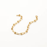 18k Gold Plated Silver Interlocking Chain Bracelet