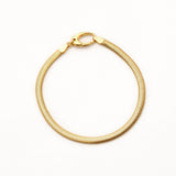 18k Gold Plated Silver Herringbone Thick Chain Bracelet