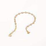 18k Gold Plated Silver Round Stone Bracelet