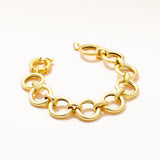 18k Gold Plated Silver Thick Circle Chain Bracelet
