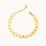 18k Gold Plated Silver Square Form Bracelet