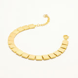 18k Gold Plated Silver Square Form Bracelet