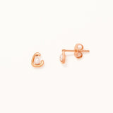 Rose Plated Silver Mini Pearl Earrings