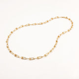 18k Gold Plated Silver Interlocking Chain Necklace
