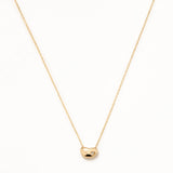 18k Gold Plated Silver Mini Heart Stone Chain Necklace