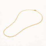 18k Gold Gold Plated Silver Paperclip Chain Necklace