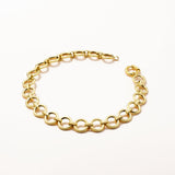 18k Gold Gold Plated Silver Thick Circle Chain Necklace