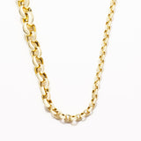 18k Gold Plated Silver Chain Link Necklace