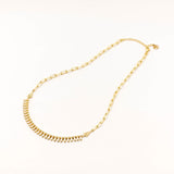 18k Gold Gold Plated Silver Baguette Stone Chain Necklace