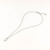 18k White Gold Plated Silver Lock Necklace