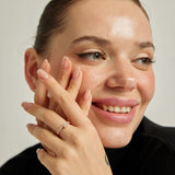 Rose Plated Silver Mini Heart Ring with Zircon Stone