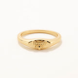 18k Gold Plated Silver Butterfly Figure Ring