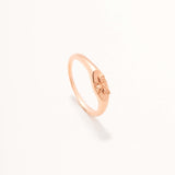Rose Plated Silver Butterfly Figured Ring