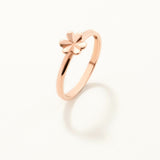 Rose Plated Silver Daisy Flower Ring