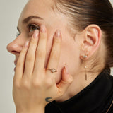 Rose Plated Silver Daisy Flower Ring