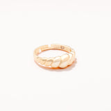 Rose Plated Silver Adjustable Mini Croissant Ring